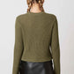 Olive Knit Ribbed Sweater