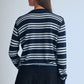 Stripe Crewneck in Navy