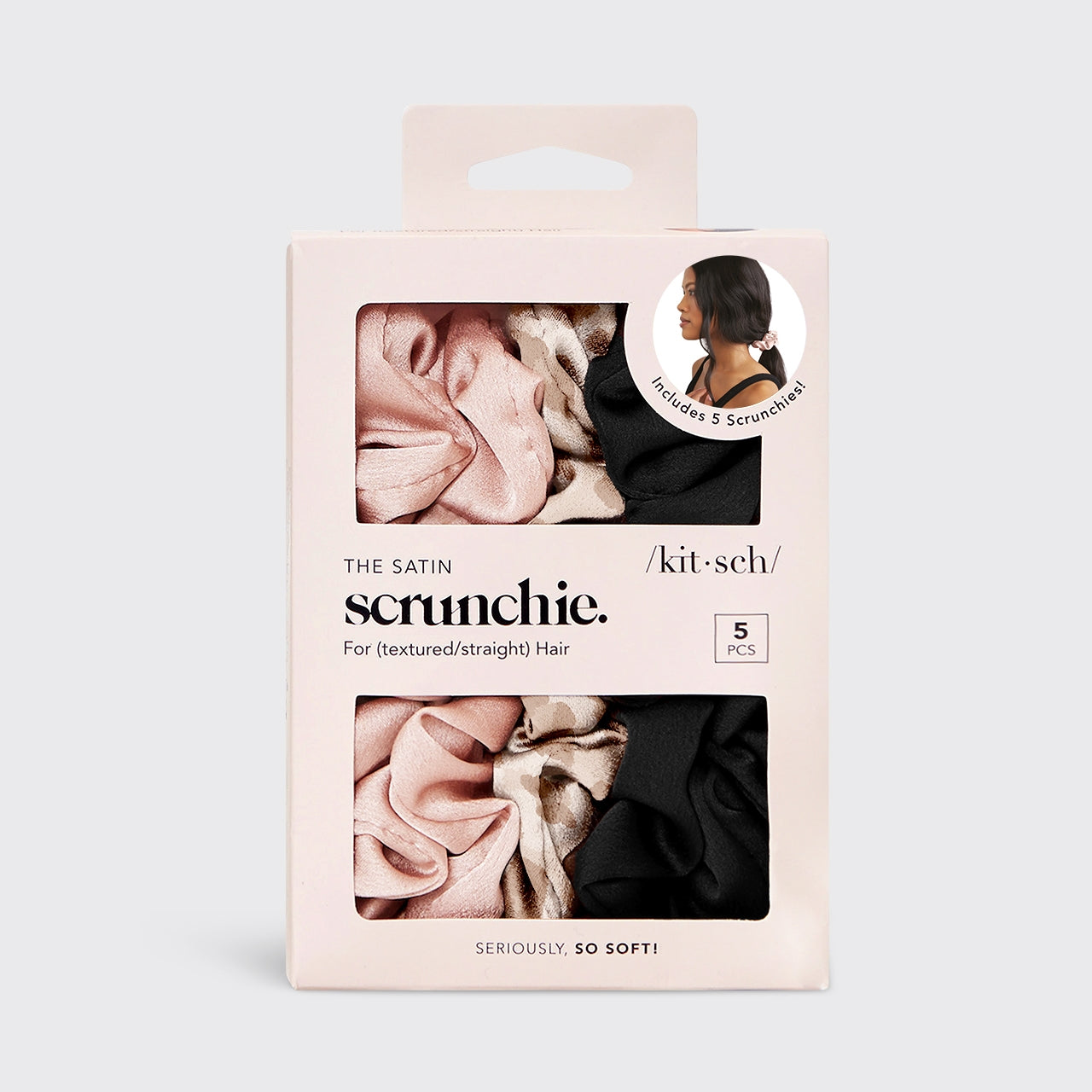 5pc Large Satin Sleep Scrunchies