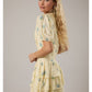 Puff Short Sleeve V-Neck Tiered Dress