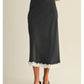 Lace Trim Maxi Skirt