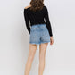 High Rise Bandless Boyfriend Shorts