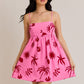 Pink Palms Mini Dress