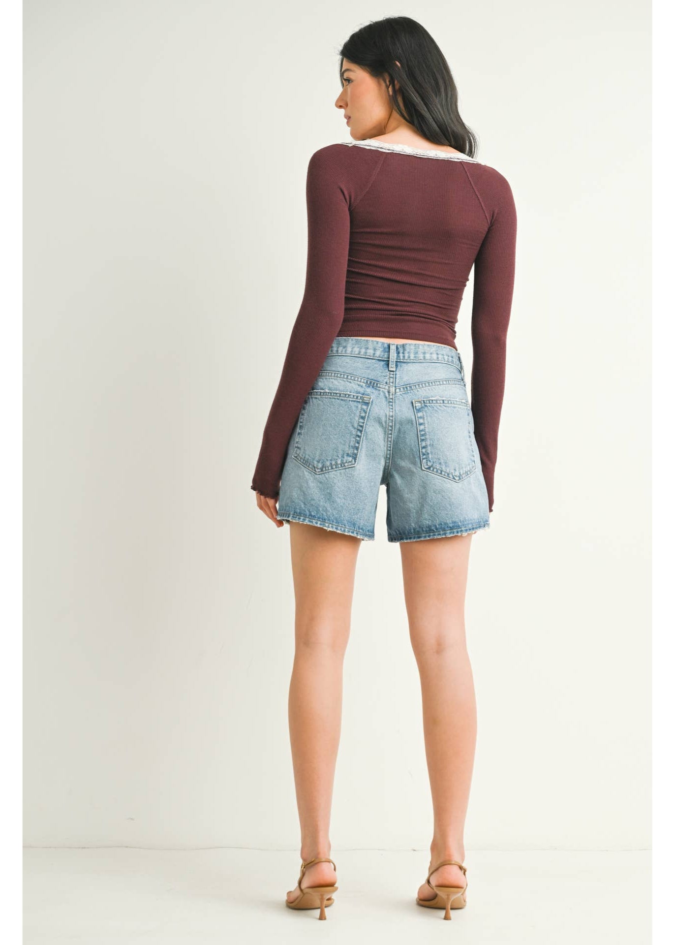 Vintage High Rise Boyfriend Denim Short
