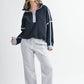 Trim Fleece Half-Zip in Navy