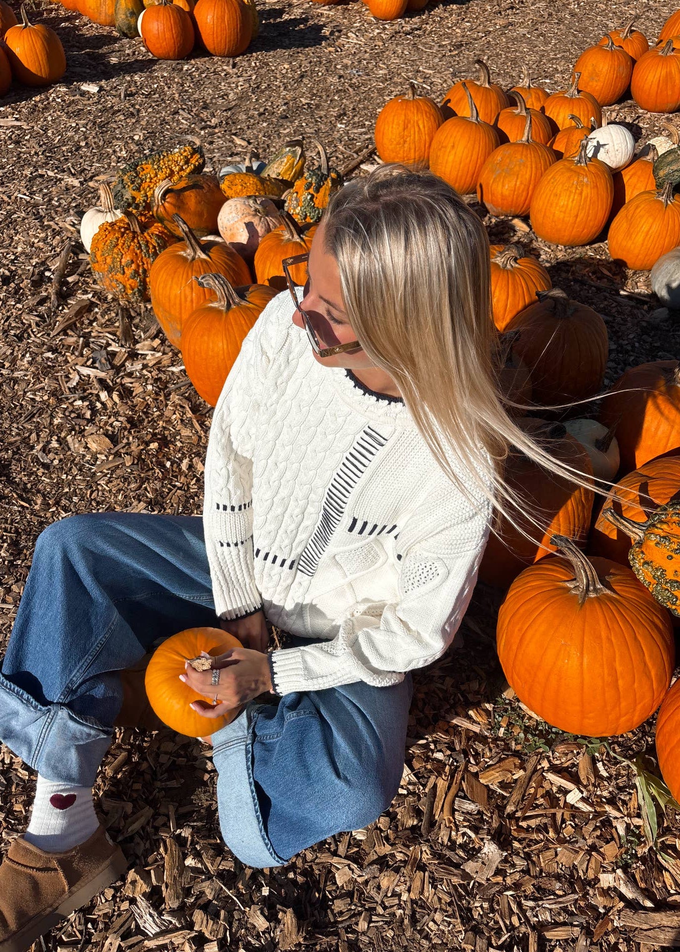 Simple Girly Sweater in Navy