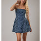 Spaghetti Strap Drop Waist Denim Mini Dress