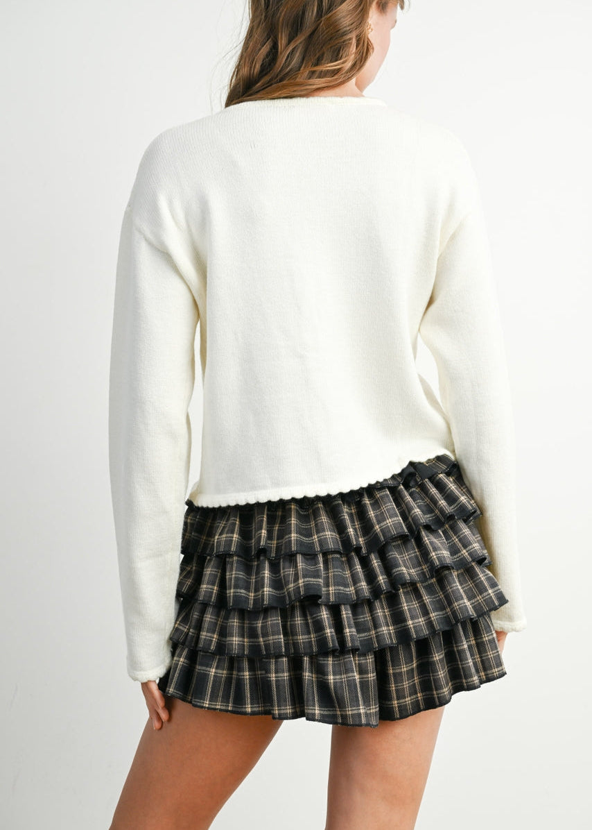 Tie-Front Long Sleeve in Ivory