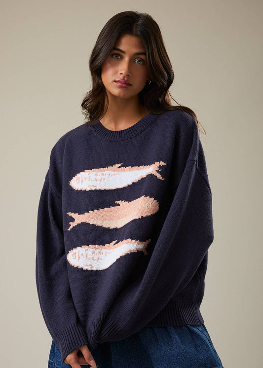 3 Sardines Sweater in Navy