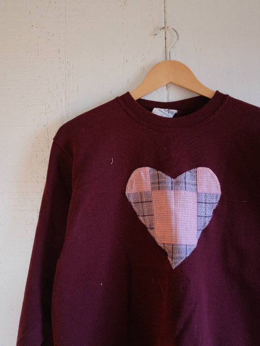 Quilted Heart Pullover