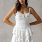White Ruffle Mini Dress