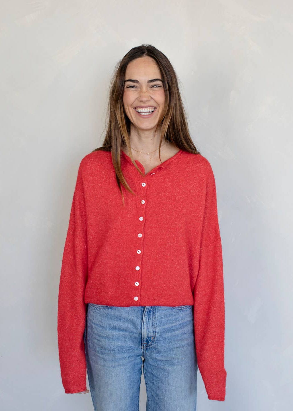 Clara Cardigan in Red