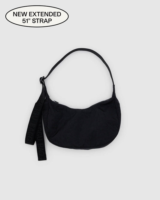 Small Nylon Crescent Bag in Black by Baggu