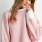 Cozy Contrast Trim Sweater