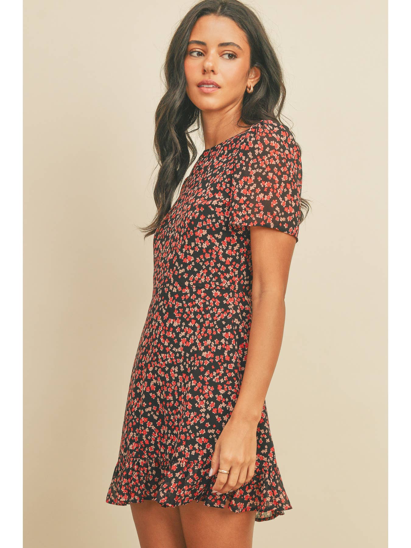 Berry Blossom A-Line Mini Dress