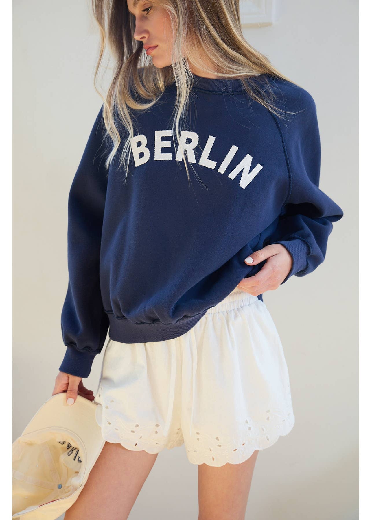 Scallop White Shorts