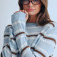 Stripe Crewneck in Light Blue