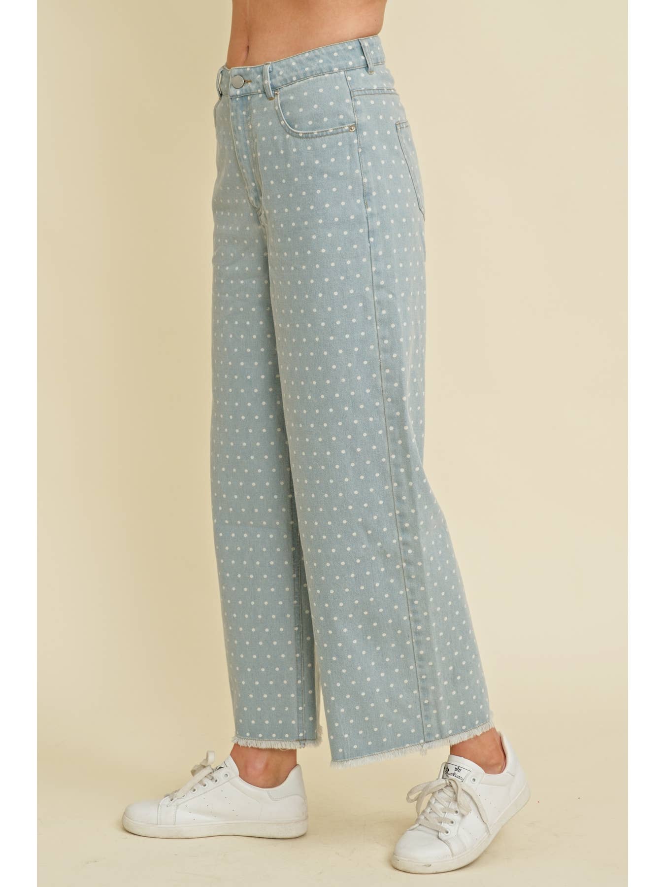 Polka Dot Wide Leg Jean