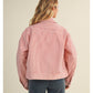 Red & White Striped Zip Up