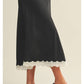 Lace Trim Maxi Skirt