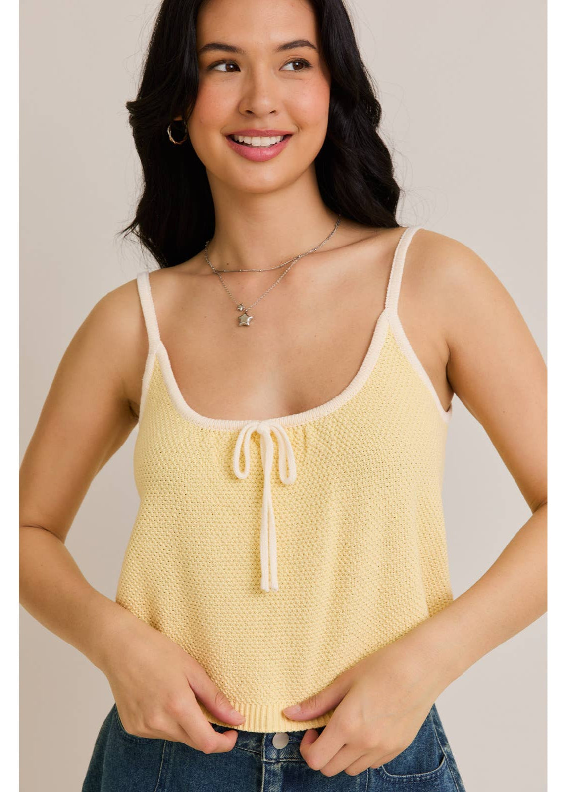 Lemon Drop Knit Tank