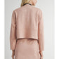 Faux Suede Moto Jacket: Rose Pink