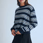 Stripe Crewneck in Navy