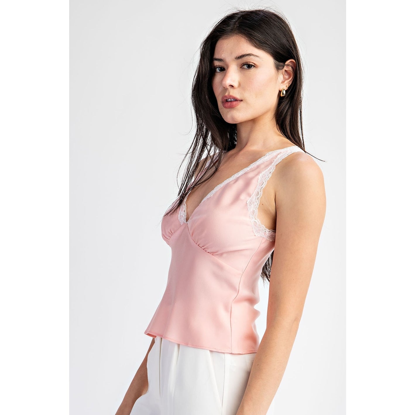 Baby Pink Satin Top