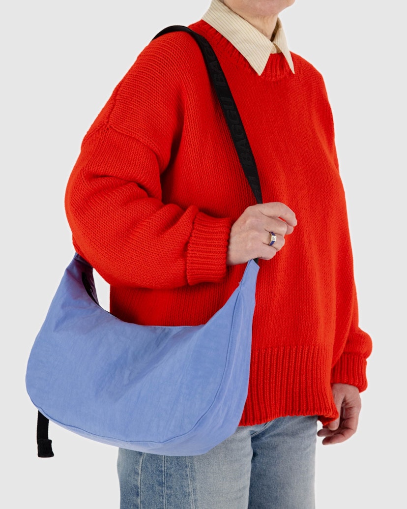 Medium Nylon Crescent Bag in Cornflower by Baggu