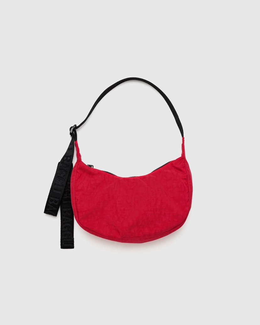 Small Nylon Crescent Bag in Candy Apple by Baggu