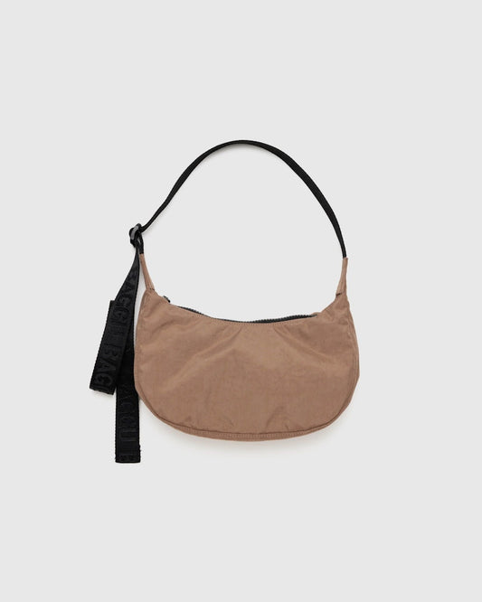 Small Nylon Crescent Bag in Cocoa by Baggu